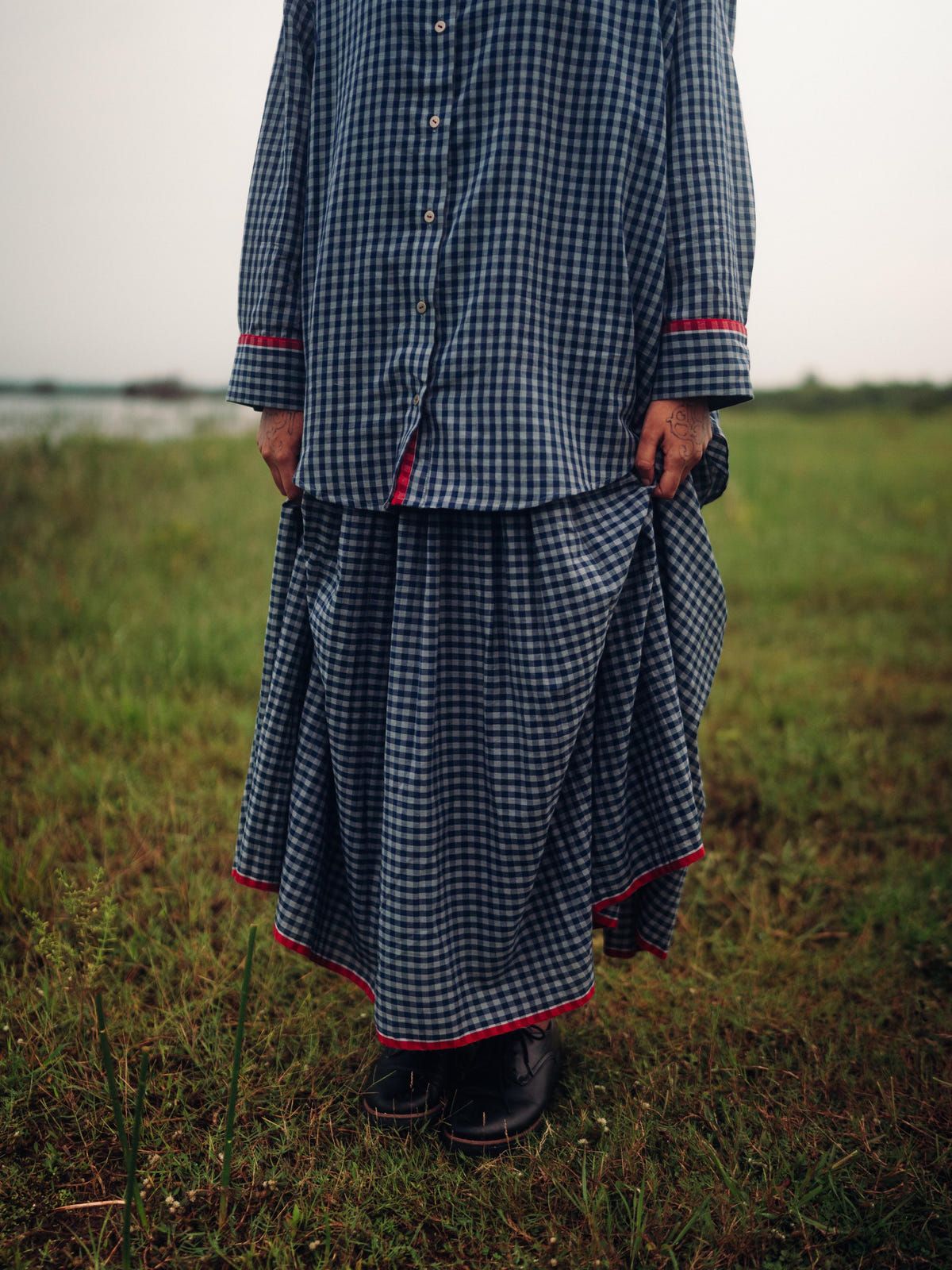Blueberry checks skirt - image 3