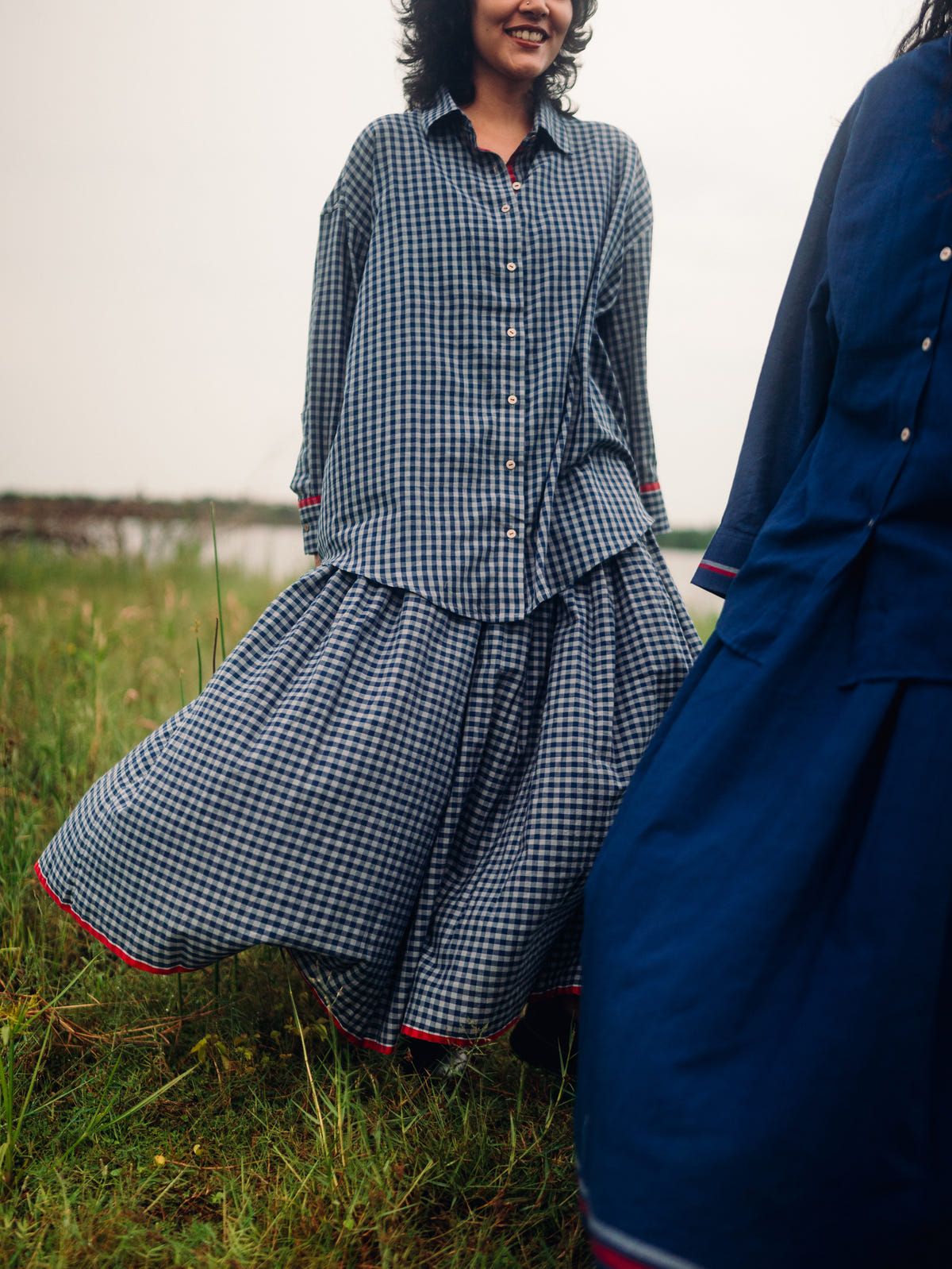 Blueberry Checks Skirt Set - image 4