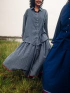 Blueberry Checks Skirt Set view 4