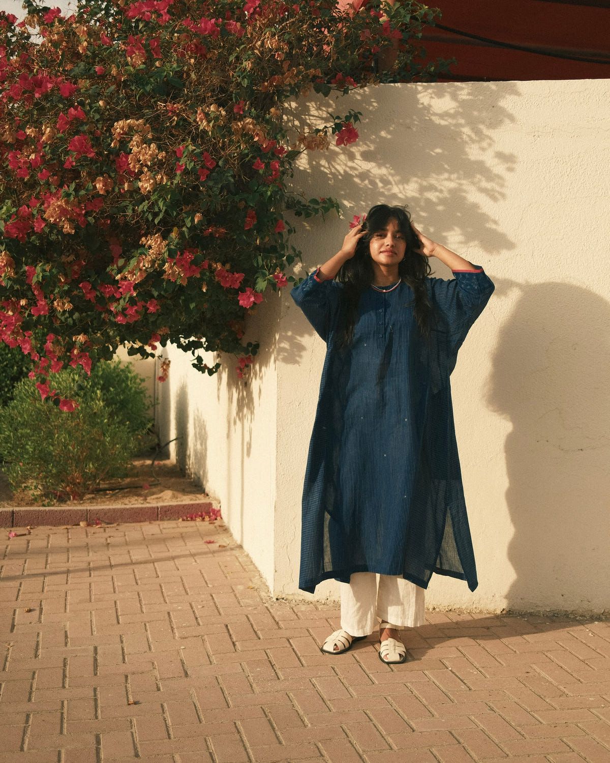 Ela - Blue jamdani - image 1