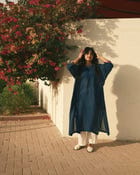 Ela - Blue jamdani view 1