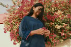 Ela - Blue jamdani view 3