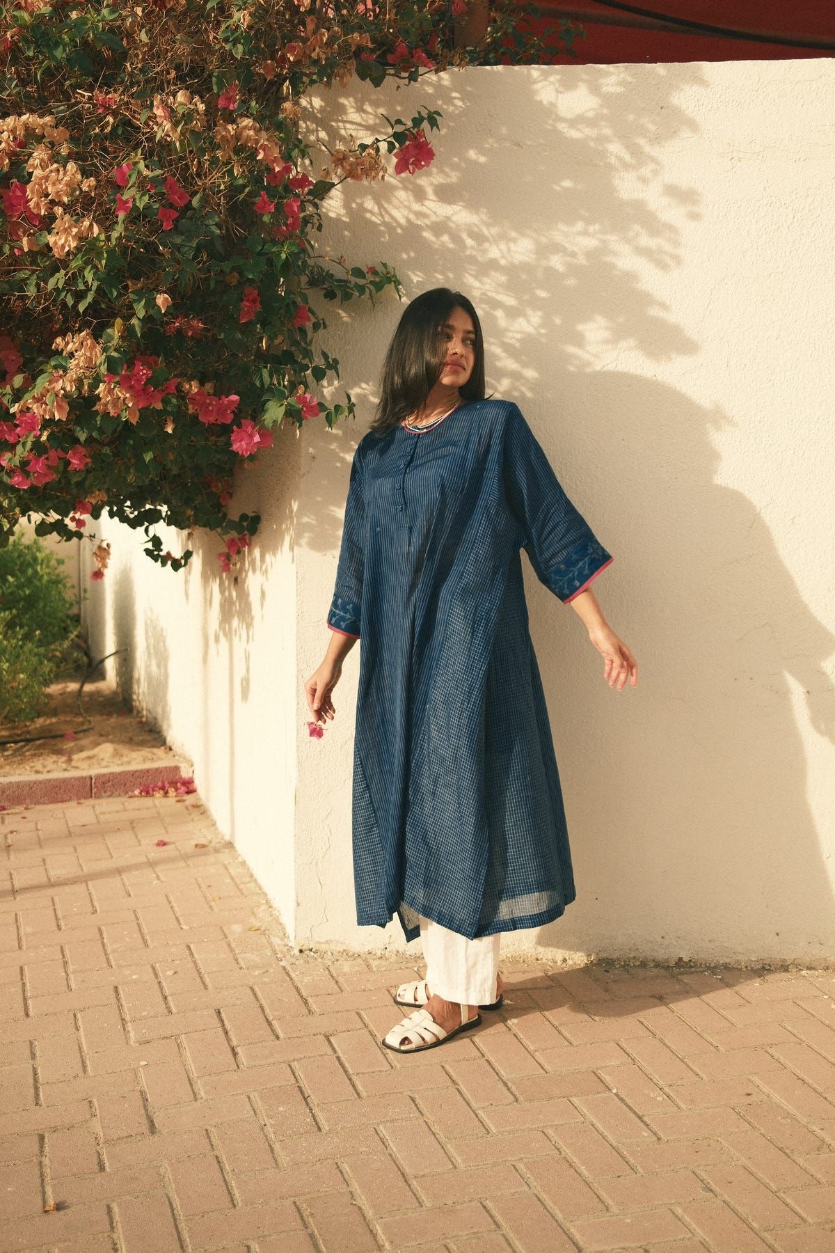 Ela - Blue jamdani - image 6