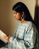 Free size kurta - Light blue checks view 3