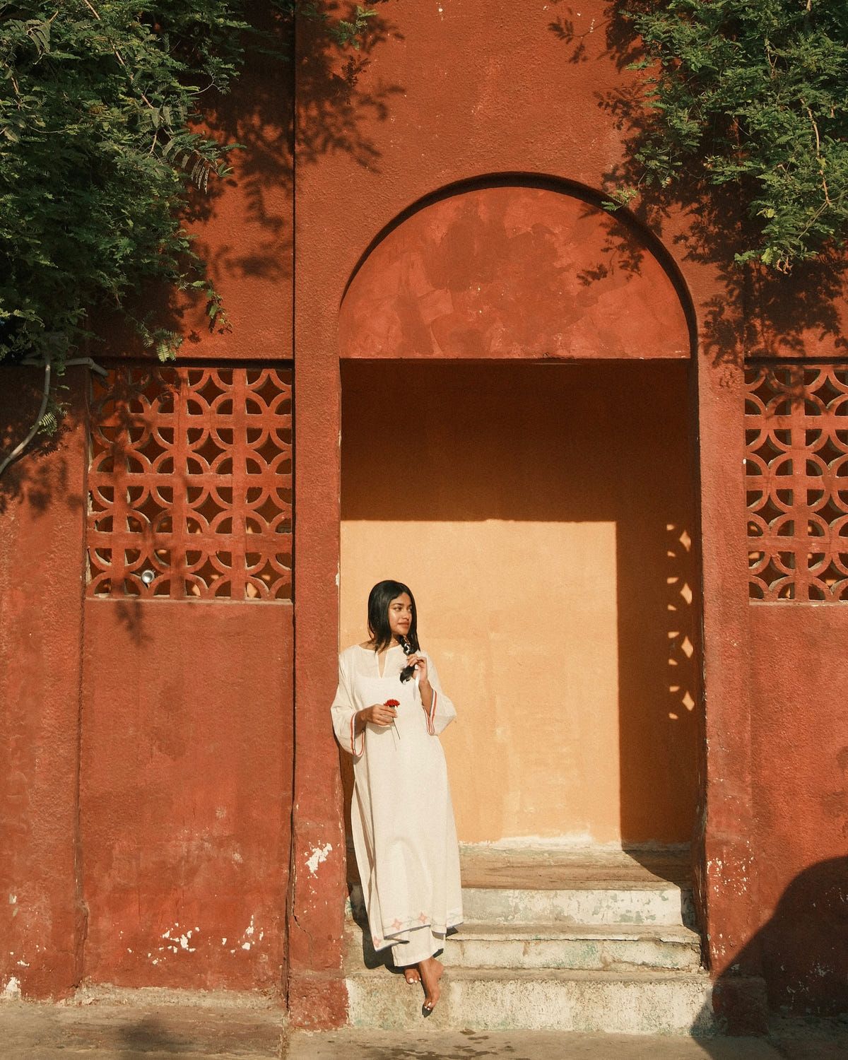 Ela - White Jamdani - image 5