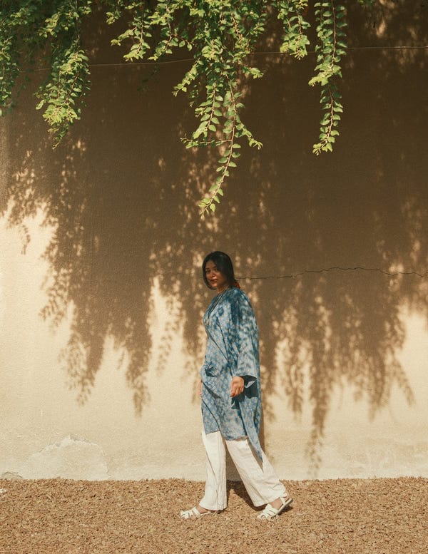 Tree and Poetry — Ela - Indigo silk