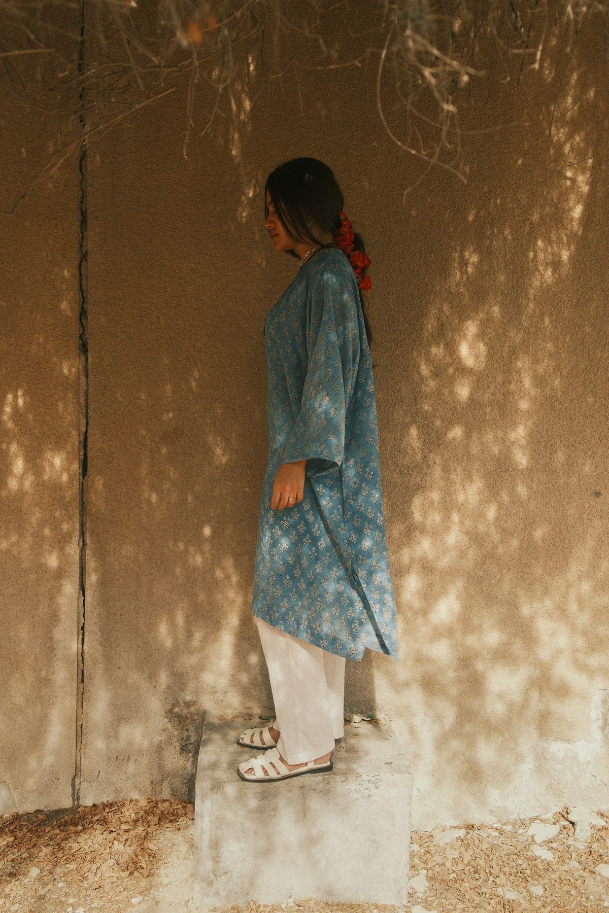 Ela - Indigo silk - image 3