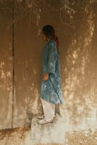 Ela - Indigo silk view 3