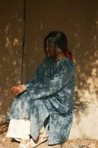 Ela - Indigo silk view 4