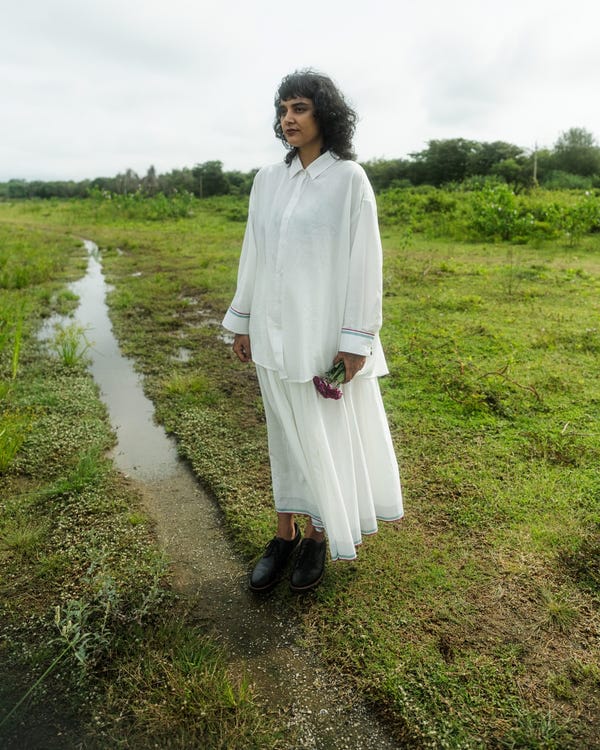 Tree and Poetry — White skirt