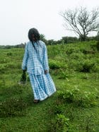 Light blue checks skirt set view 14