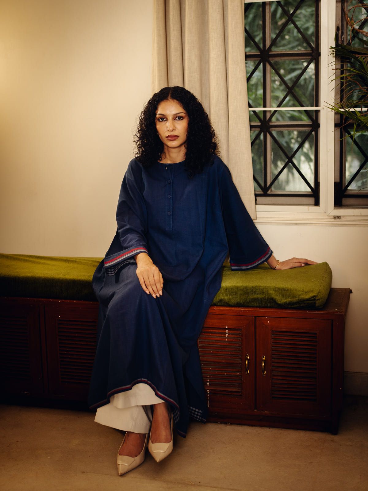 Free Size Kurta - Blueberry Plain - image 2