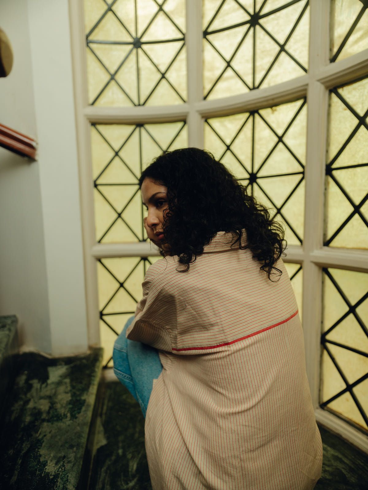 Oversized Shirt - Sand Striped - image 3