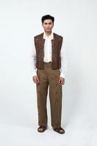 Wood Handbeaded Vest view 2