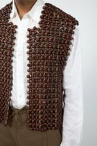 Wood Handbeaded Vest view 3