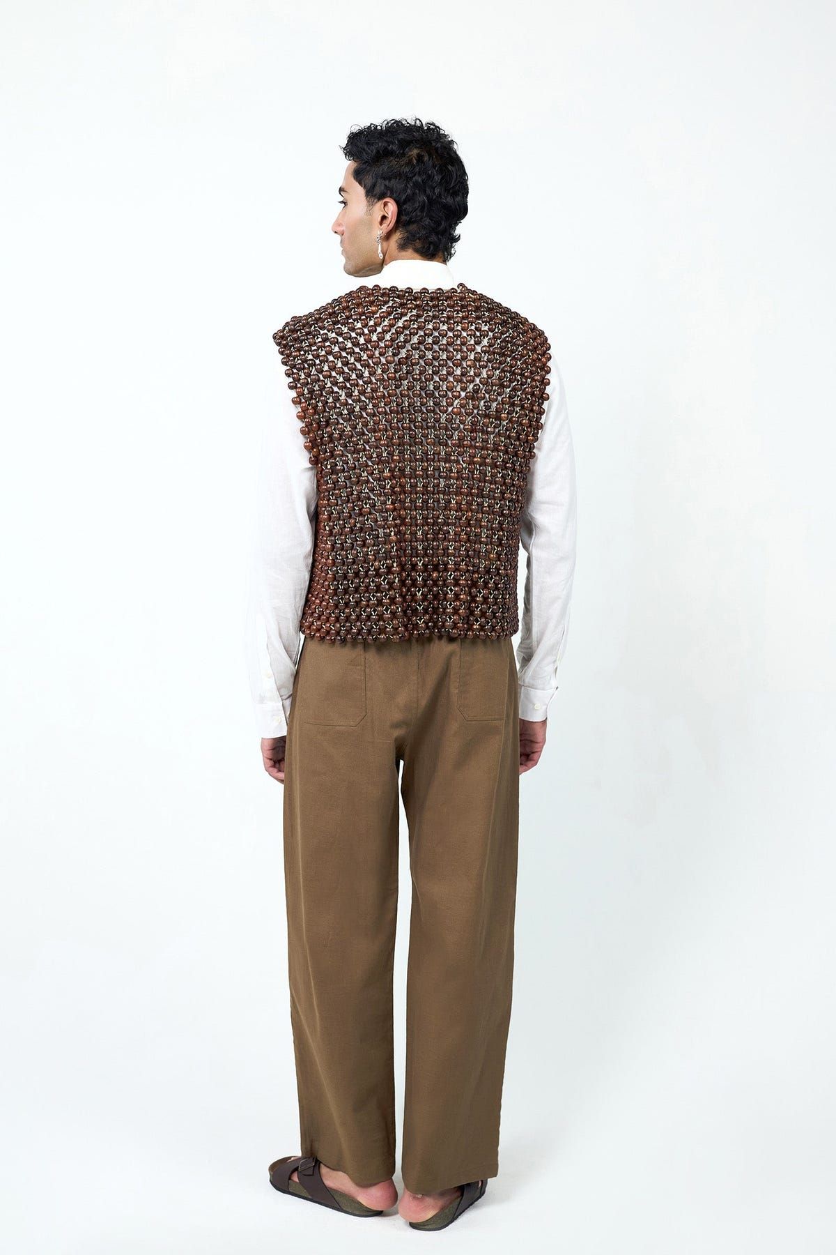Wood Handbeaded Vest - image 4