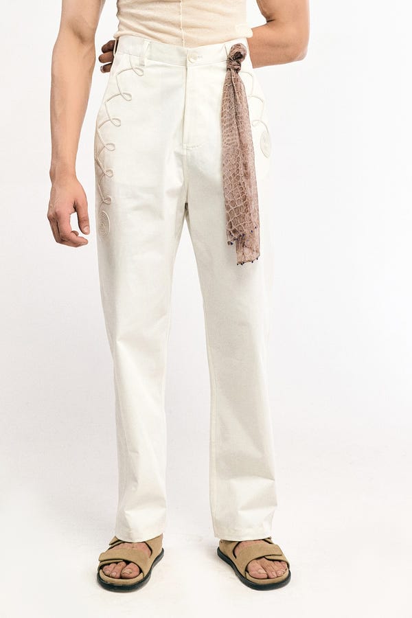Triune — Egg Shell Chinos Pants