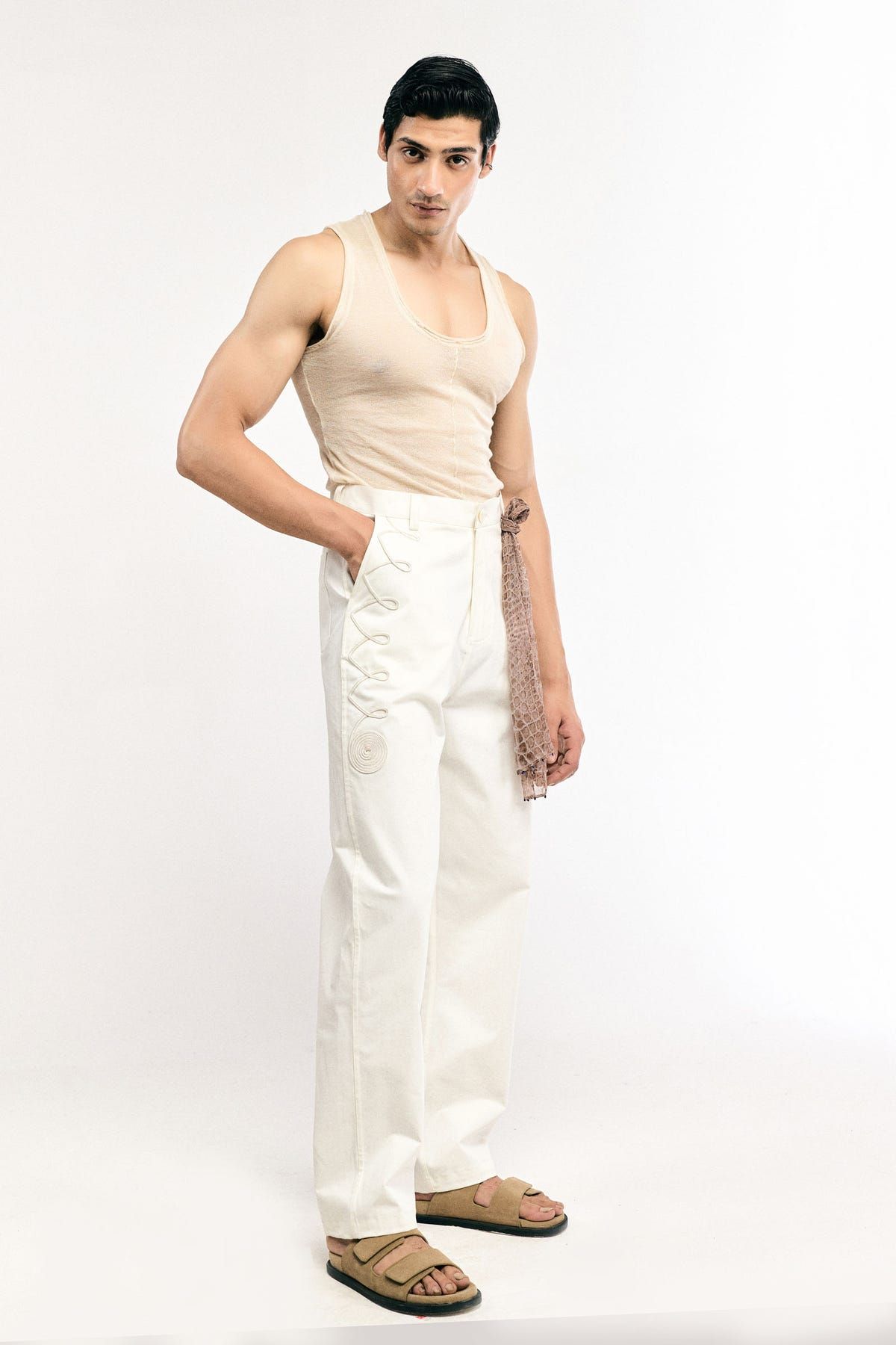 Egg Shell Chinos Pants - image 2