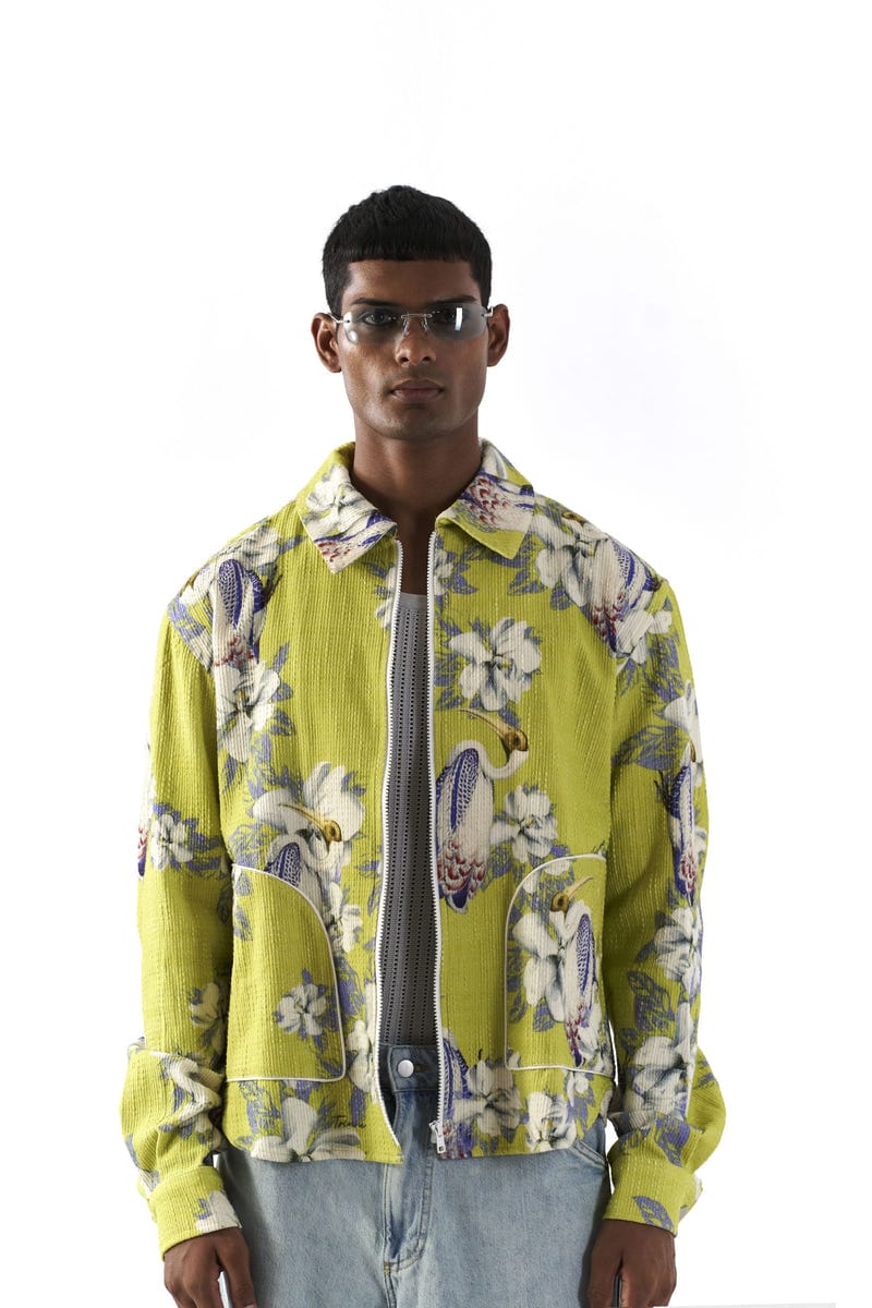 Cyber Lime Pelican Shacket