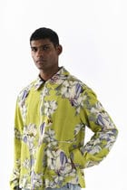 Cyber Lime Pelican Shacket view 2