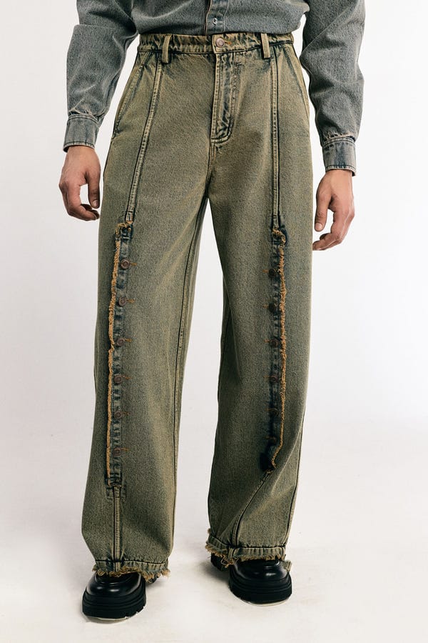 Triune — Slashing Denim Pants
