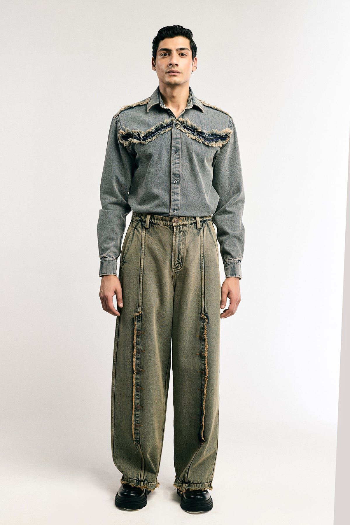 Slashing Denim Pants - image 2