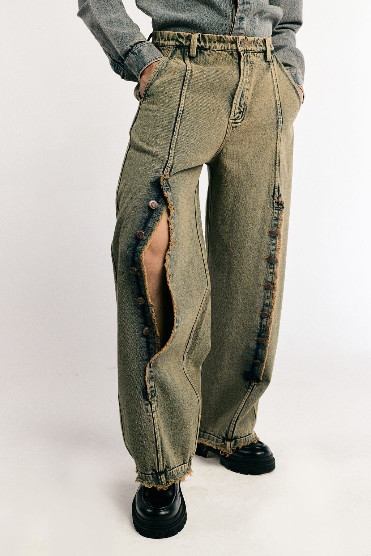Slashing Denim Pants - image 4