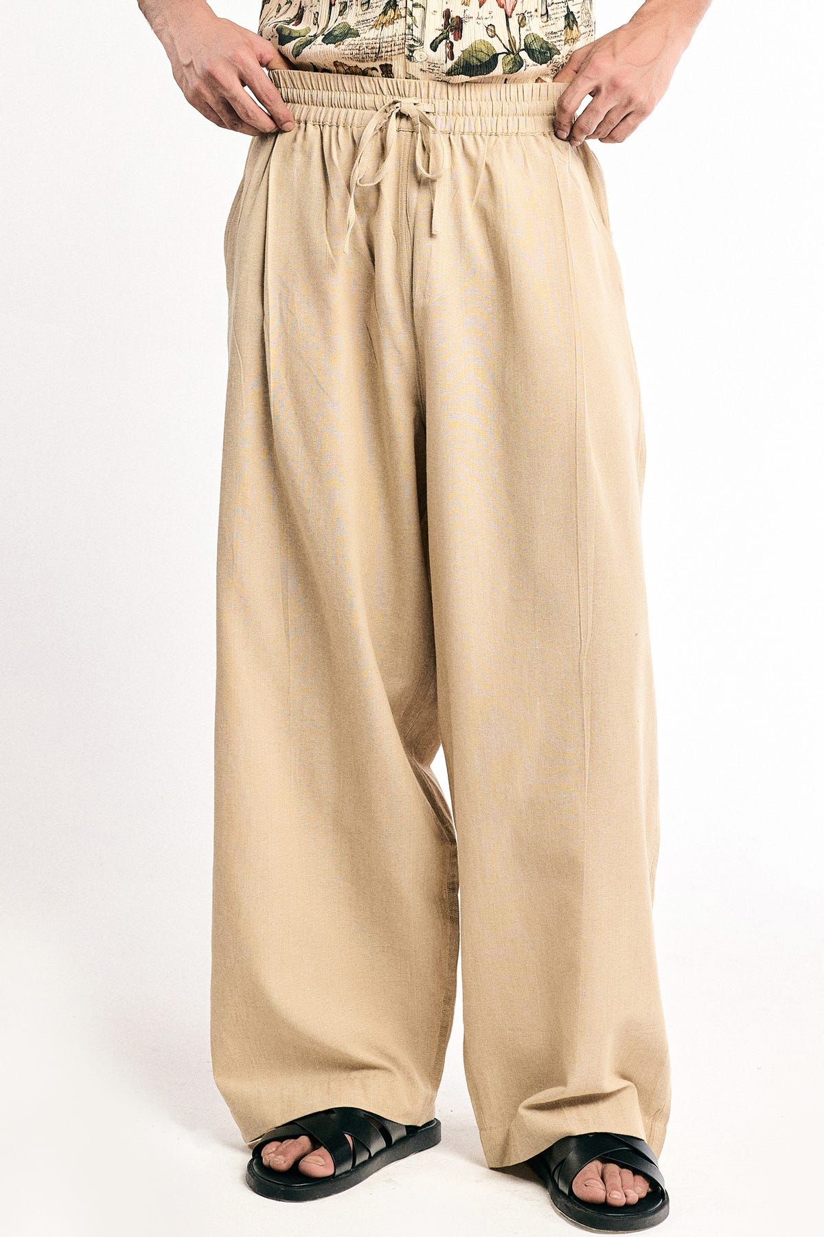 Ecru Relaxed Pants - image 1