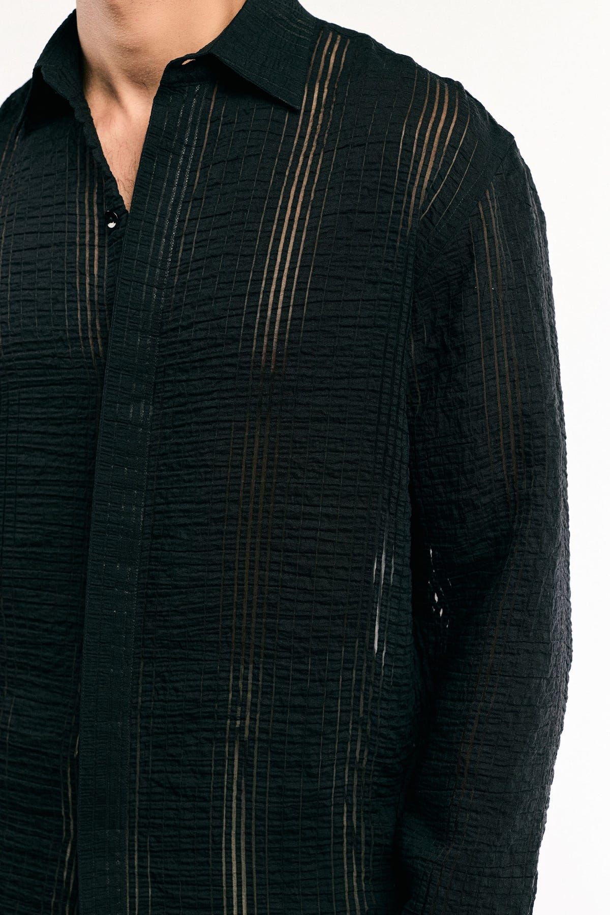 Black Sheer Shirt - image 4