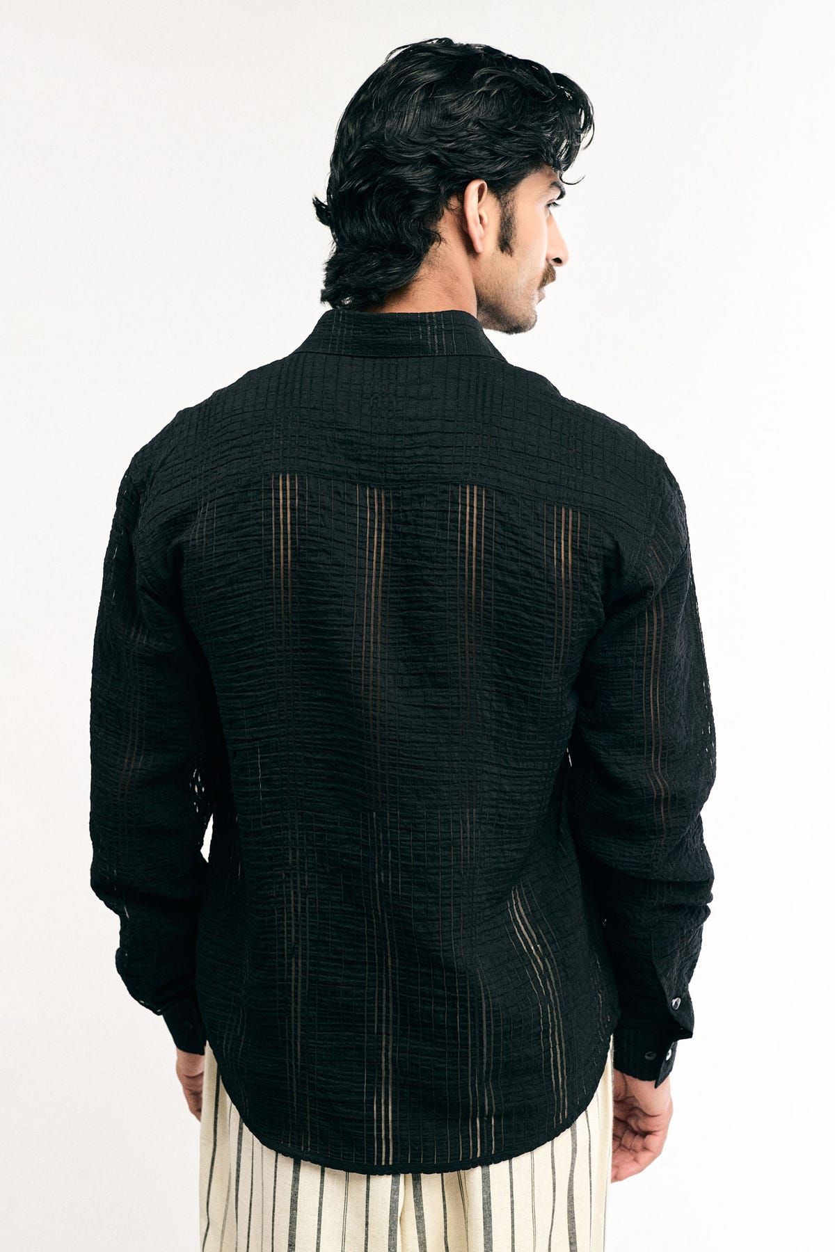 Black Sheer Shirt - image 5