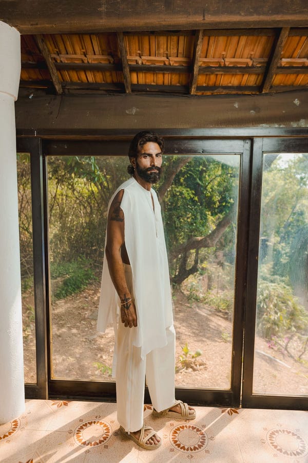 Triune — White Lotus Kurta