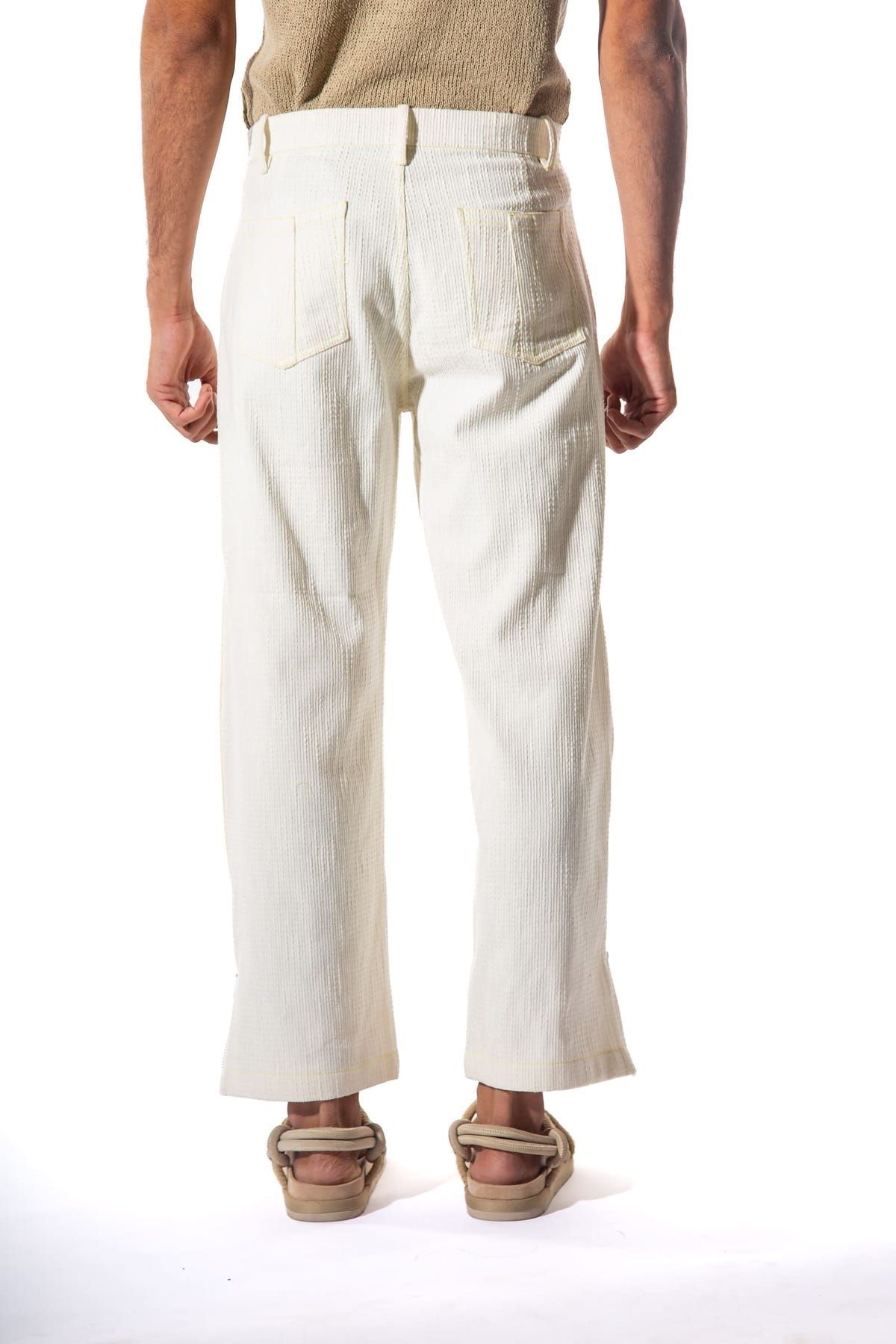 Handloom Zipped Pants - image 5
