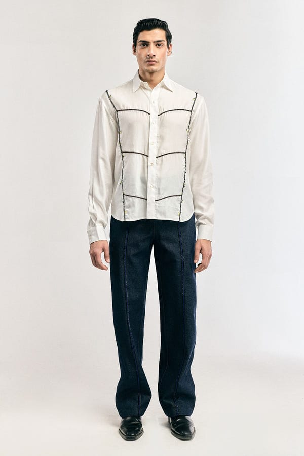 Triune — Blue Drip River Pants