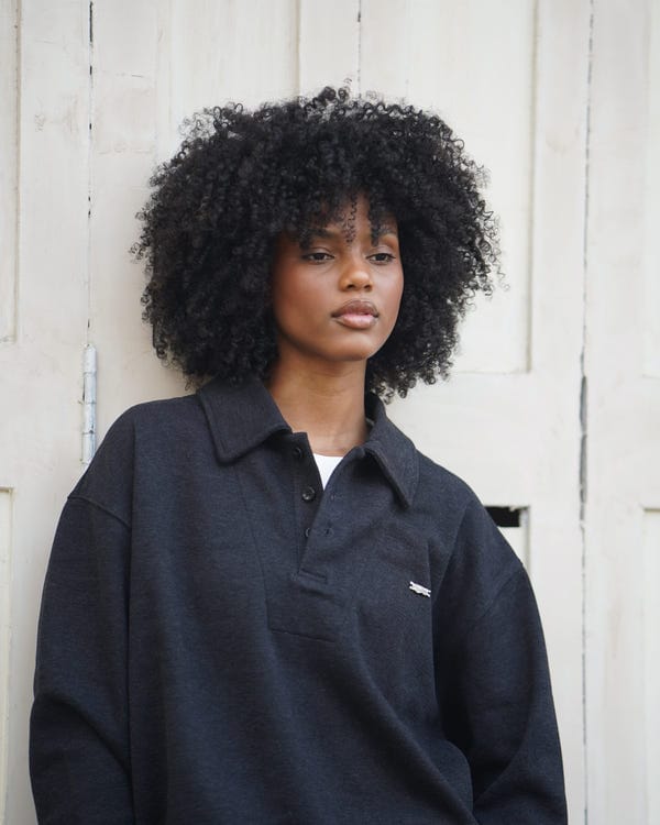 Uncool — Deep Grey Layered rugby sweatshirt