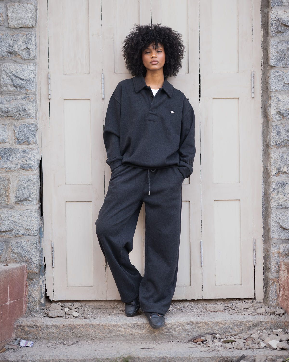 Deep Grey Layered rugby sweatshirt - image 2