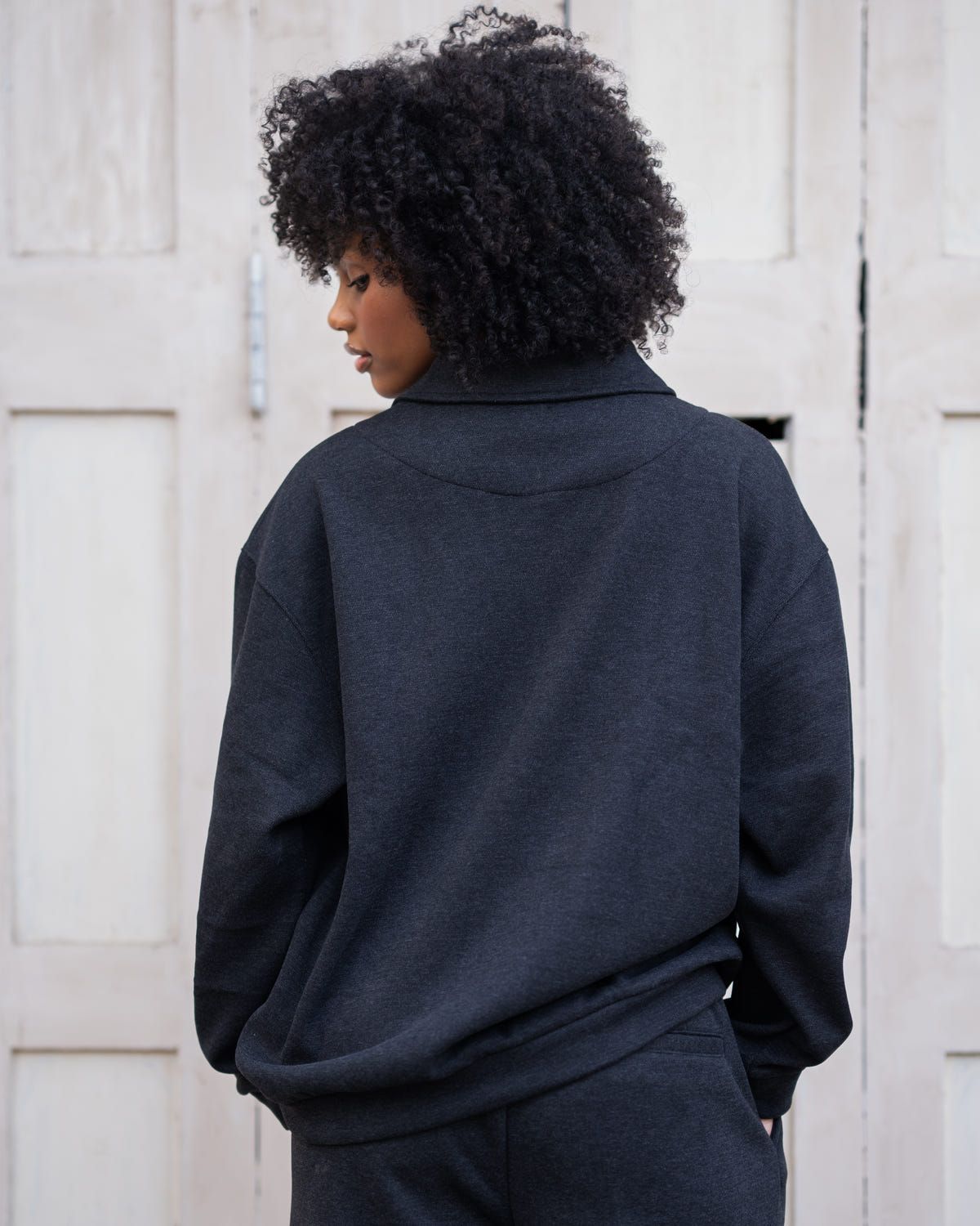 Deep Grey Layered rugby sweatshirt - image 3