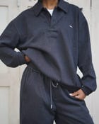 Deep Grey Layered rugby sweatshirt view 5