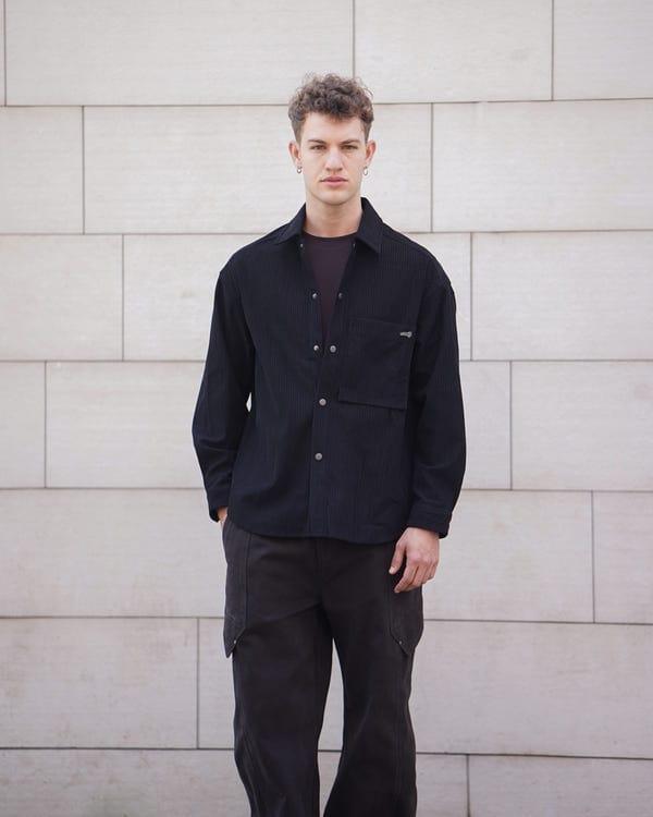 Uncool — Black Corduroy Shirt