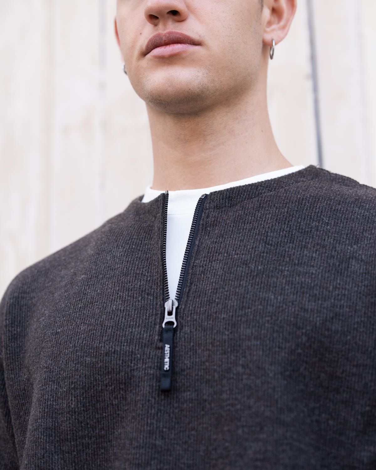 Layered zipper sweatshirt - image 4