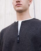 Layered zipper sweatshirt view 4