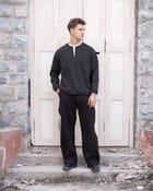 Layered zipper sweatshirt view 5