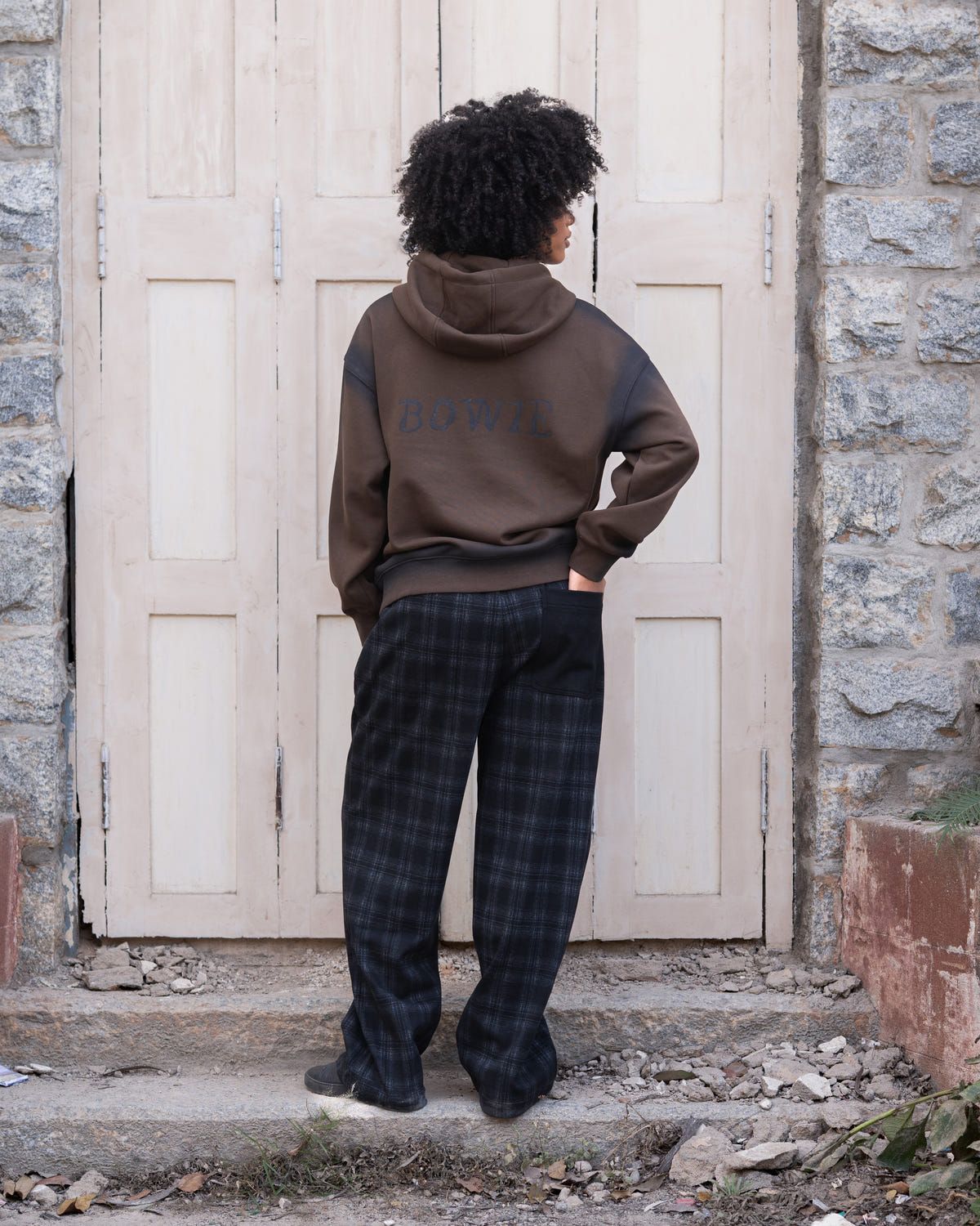 velvety lined Check Sweatpants - image 4
