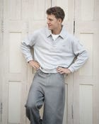 Patch Grey velvety cotton twill denim view 2