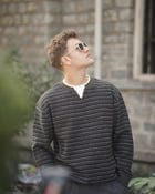 Layered knit pullover view 4
