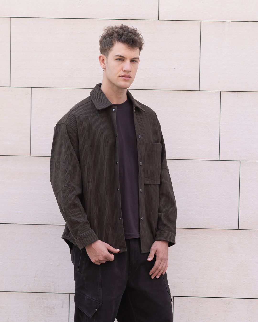 Chocolate Corduroy Shirt - image 2