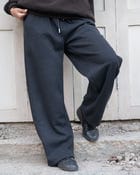 velvety lined grey Sweatpants view 1
