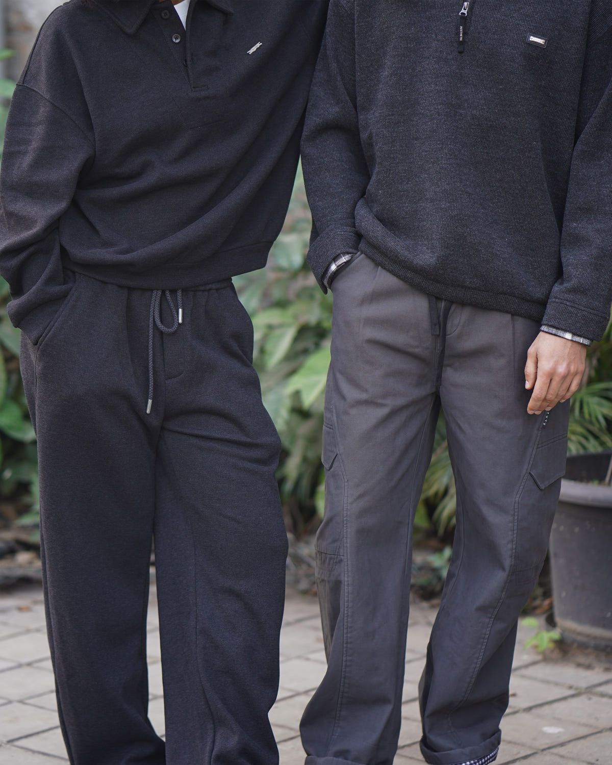 velvety lined grey Sweatpants - image 8