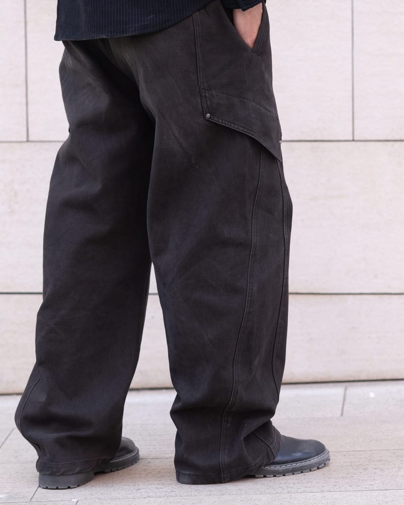 Brown velvety cotton twill denims