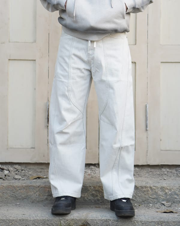 Uncool — Light Grey velvety cotton twill denim