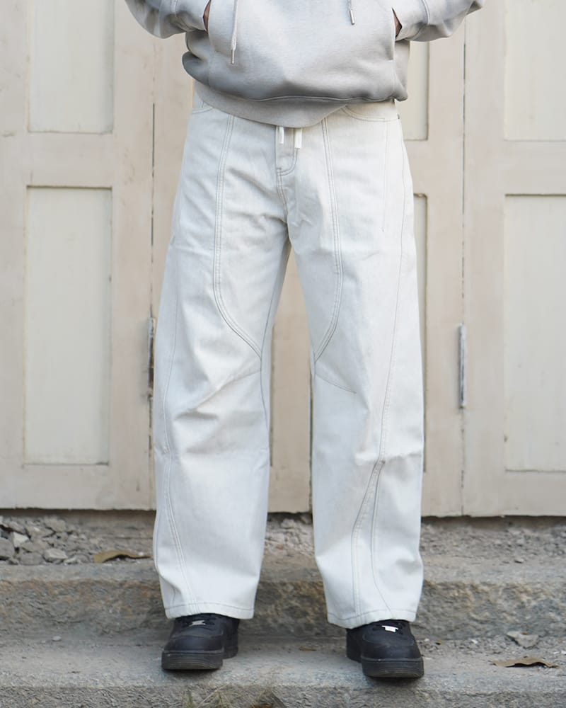 Light Grey velvety cotton twill denim